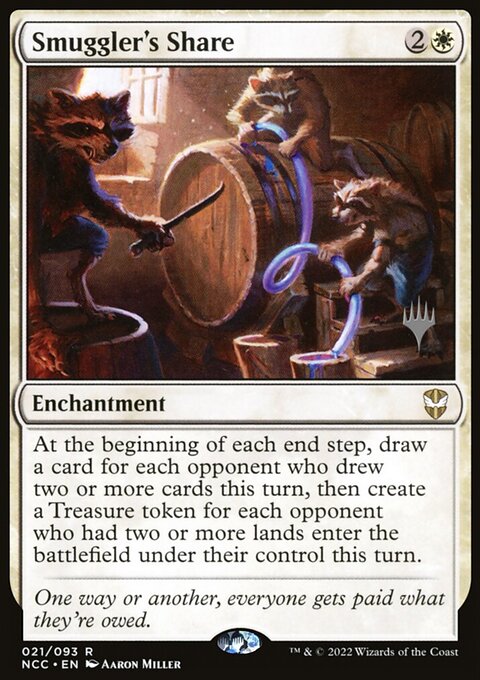 Smuggler's Share, New Capenna Commander Promos #21p, Magic: The Gathering card