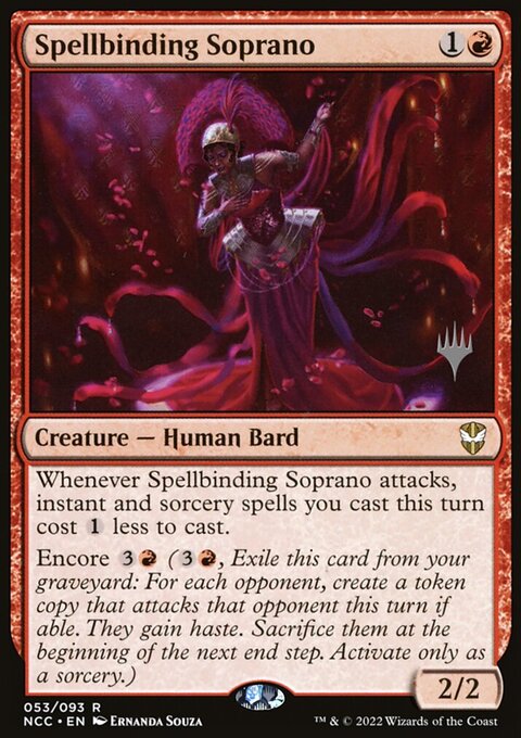 Spellbinding Soprano, New Capenna Commander Promos #53p, Magic: The Gathering card
