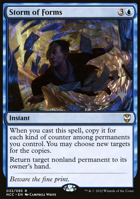 Storm of Forms, New Capenna Commander Promos #32p, Magic: The Gathering card