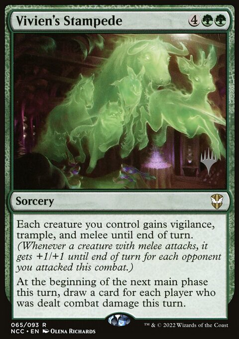 Vivien's Stampede, New Capenna Commander Promos #65p, Magic: The Gathering card