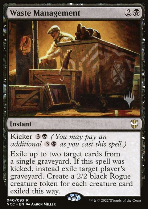 Waste Management, New Capenna Commander Promos #40p, Magic: The Gathering card