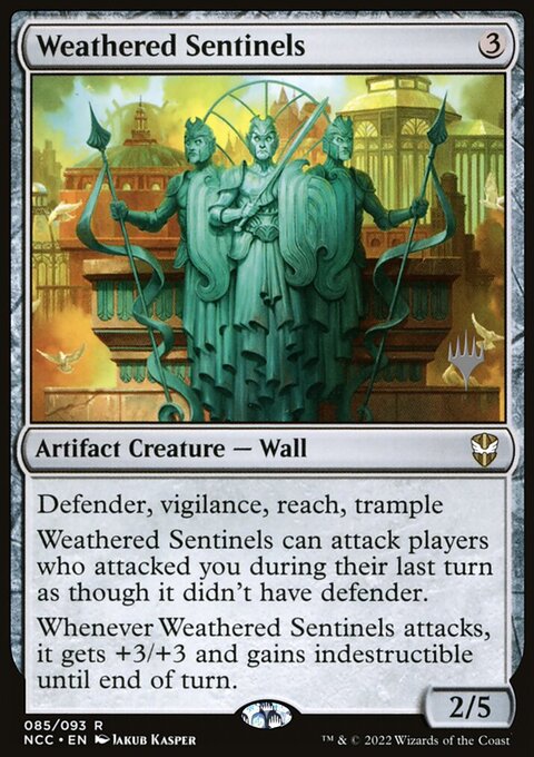 Weathered Sentinels, New Capenna Commander Promos #85p, Magic: The Gathering card