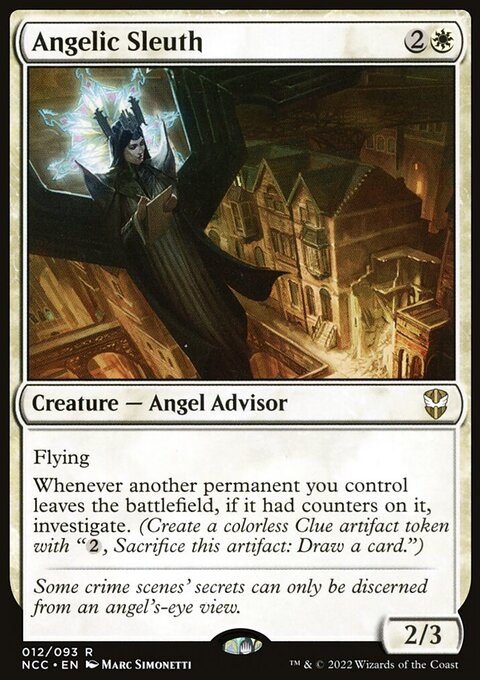 Angelic Sleuth, New Capenna Commander #12, Magic: The Gathering card