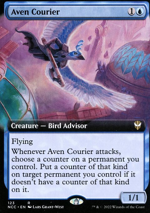 Aven Courier, New Capenna Commander #123, Magic: The Gathering card