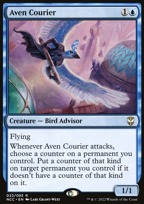 Aven Courier, New Capenna Commander #22, Magic: The Gathering card