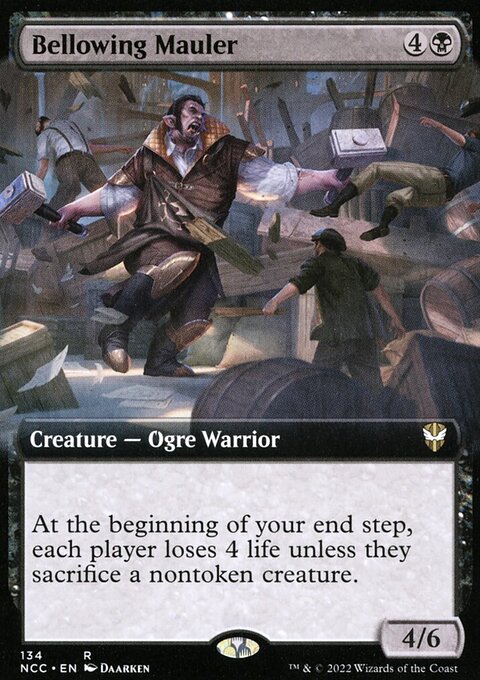 Bellowing Mauler, New Capenna Commander #134, Magic: The Gathering card