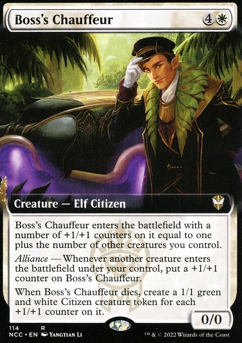 Boss's Chauffeur, New Capenna Commander #114, Magic: The Gathering card