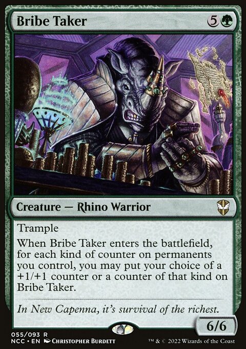 Bribe Taker, New Capenna Commander #55, Magic: The Gathering card