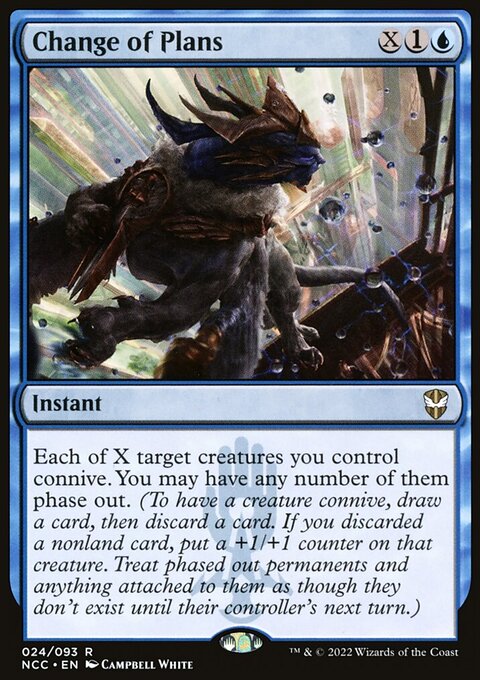 Change of Plans, New Capenna Commander #24, Magic: The Gathering card