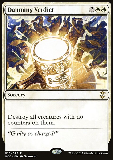 Damning Verdict, New Capenna Commander #15, Magic: The Gathering card