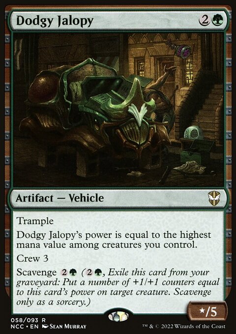 Dodgy Jalopy, New Capenna Commander #58, Magic: The Gathering card