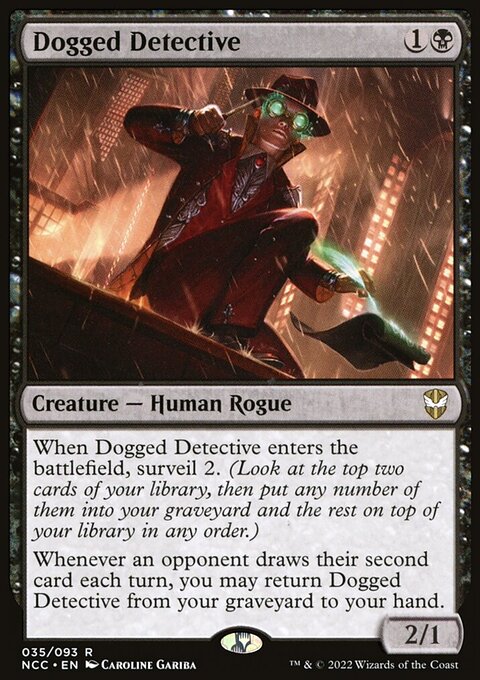 Dogged Detective, New Capenna Commander #35, Magic: The Gathering card