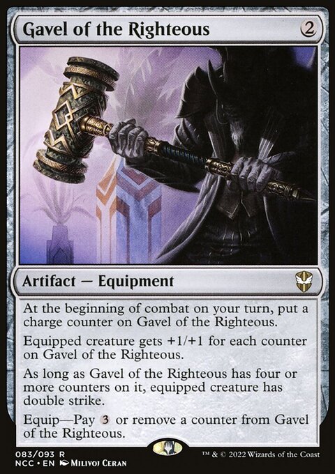 Gavel of the Righteous, New Capenna Commander #83, Magic: The Gathering card