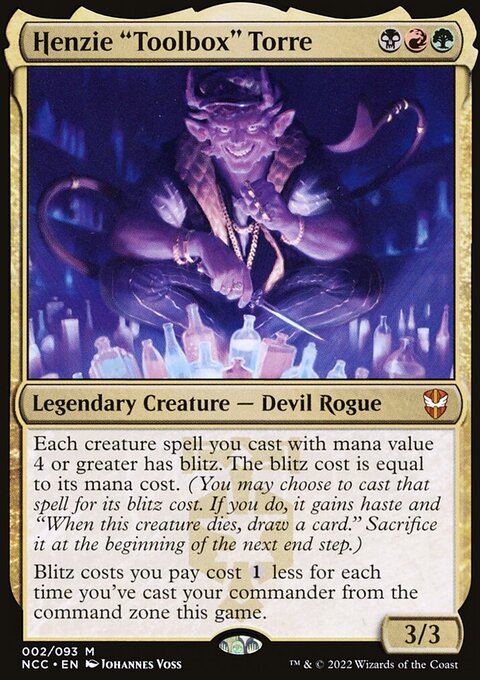 Henzie "Toolbox" Torre, New Capenna Commander #2, Magic: The Gathering card