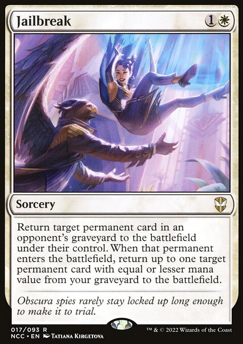Jailbreak, New Capenna Commander #17, Magic: The Gathering card