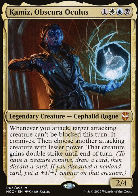 Kamiz, Obscura Oculus, New Capenna Commander #3, Magic: The Gathering card