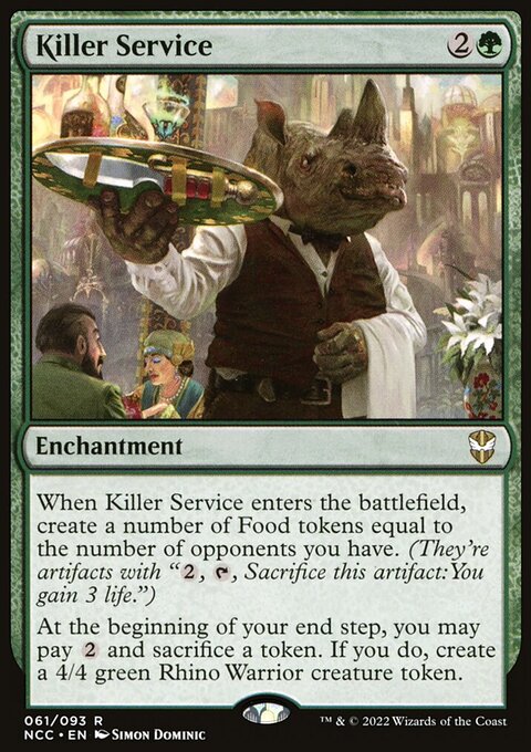 Killer Service, New Capenna Commander #61, Magic: The Gathering card