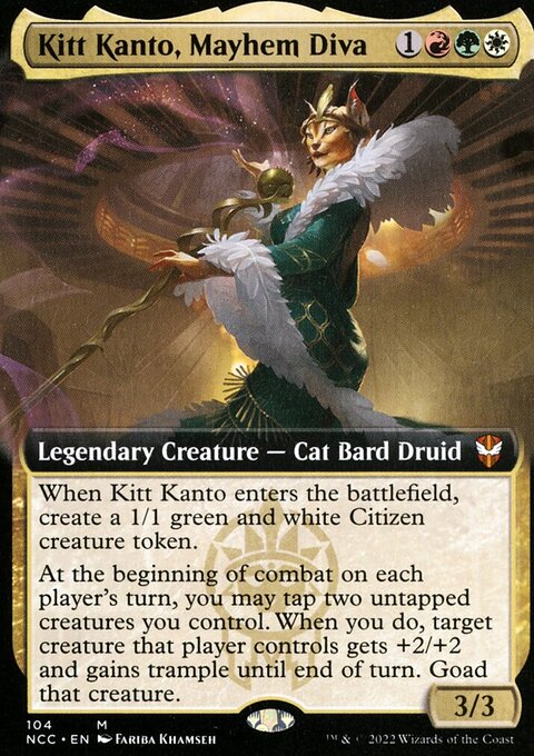 Kitt Kanto, Mayhem Diva, New Capenna Commander #104, Magic: The Gathering card