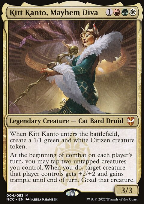 Kitt Kanto, Mayhem Diva, New Capenna Commander #4, Magic: The Gathering card