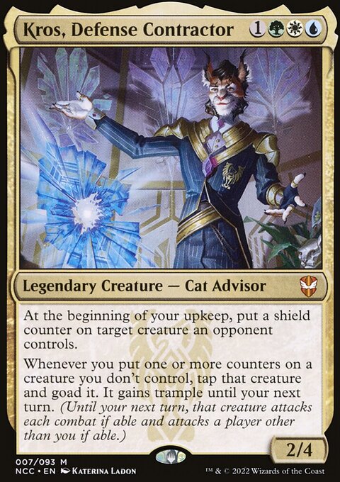 Kros, Defense Contractor, New Capenna Commander #7, Magic: The Gathering card