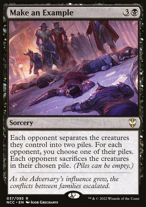 Make an Example, New Capenna Commander #37, Magic: The Gathering card