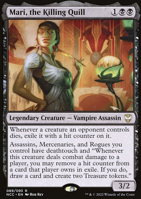 Mari, the Killing Quill, New Capenna Commander #89, Magic: The Gathering card