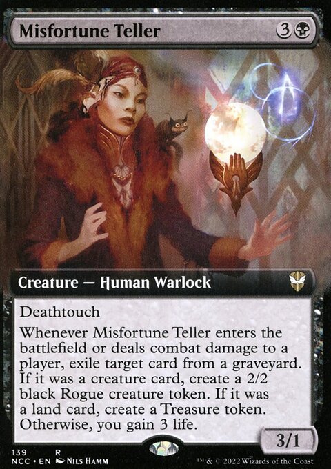 Misfortune Teller, New Capenna Commander #139, Magic: The Gathering card