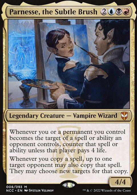 Parnesse, the Subtle Brush, New Capenna Commander #8, Magic: The Gathering card