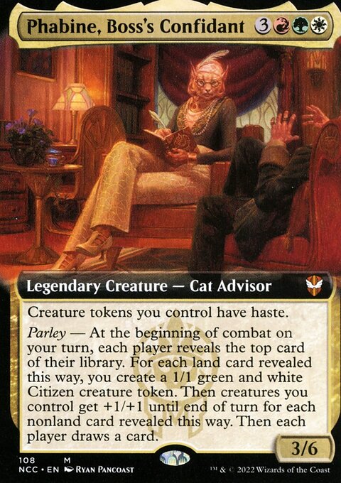 Phabine, Boss's Confidant, New Capenna Commander #108, Magic: The Gathering card