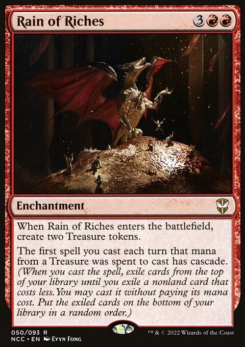 Rain of Riches, New Capenna Commander #50, Magic: The Gathering card