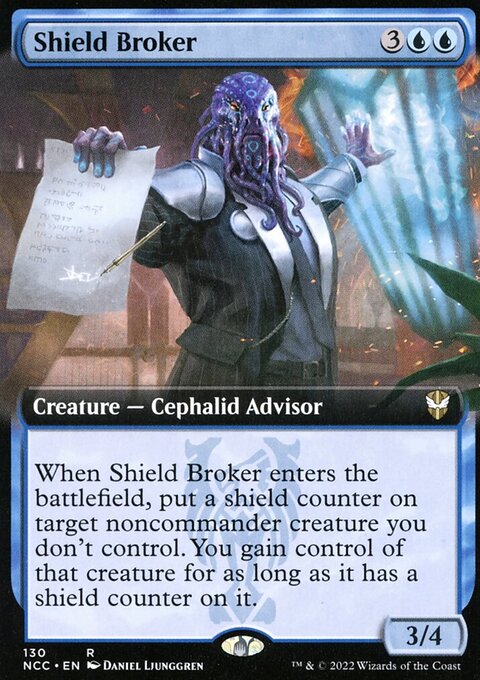 Shield Broker, New Capenna Commander #130, Magic: The Gathering card