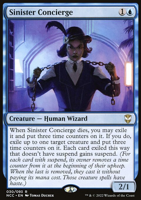 Sinister Concierge, New Capenna Commander #30, Magic: The Gathering card
