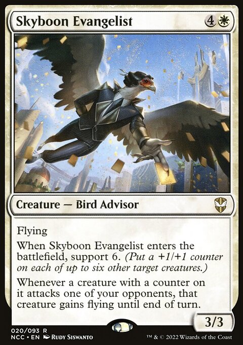 Skyboon Evangelist, New Capenna Commander #20, Magic: The Gathering card