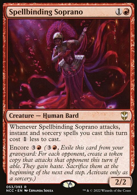 Spellbinding Soprano, New Capenna Commander #53, Magic: The Gathering card