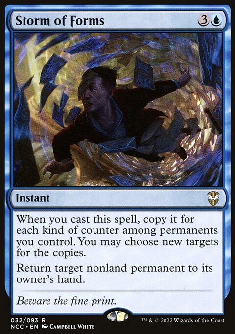 Storm of Forms, New Capenna Commander #32, Magic: The Gathering card
