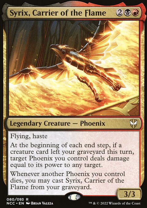 Syrix, Carrier of the Flame, New Capenna Commander #80, Magic: The Gathering card