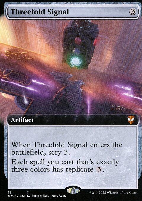 Threefold Signal, New Capenna Commander #111, Magic: The Gathering card