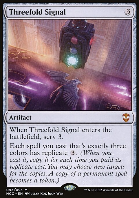 Threefold Signal, New Capenna Commander #93, Magic: The Gathering card