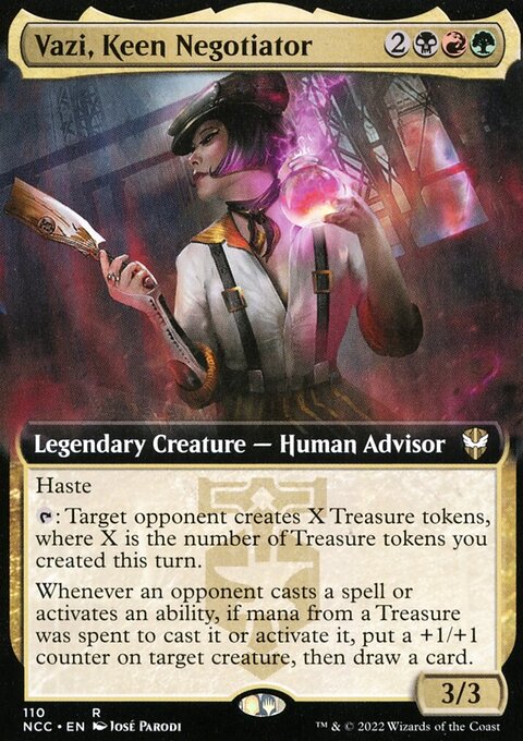 Vazi, Keen Negotiator, New Capenna Commander #110, Magic: The Gathering card