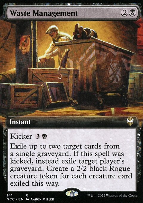 Waste Management, New Capenna Commander #141, Magic: The Gathering card