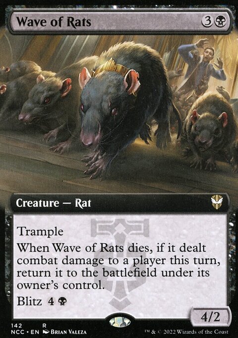 Wave of Rats, New Capenna Commander #142, Magic: The Gathering card