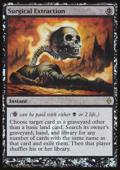 Surgical Extraction, New Phyrexia Promos #74★, Magic: The Gathering card