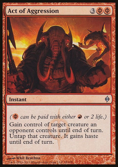 Act of Aggression, New Phyrexia #78, Magic: The Gathering card