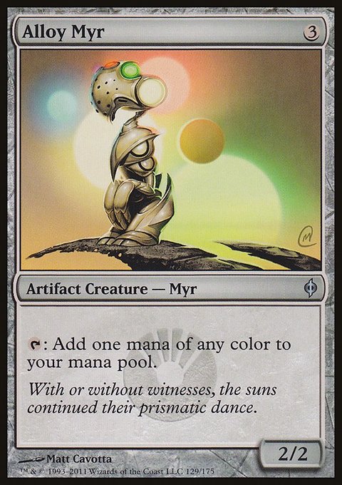 Alloy Myr, New Phyrexia #129, Magic: The Gathering card