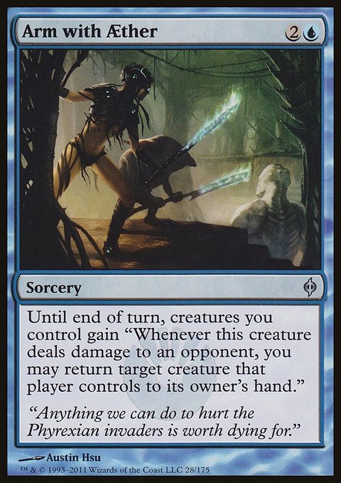 Arm with Aether, New Phyrexia #28, Magic: The Gathering card