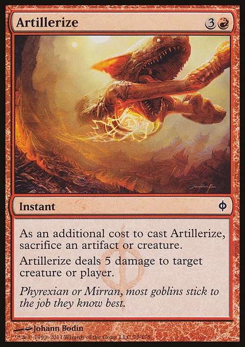 Artillerize, New Phyrexia #79, Magic: The Gathering card