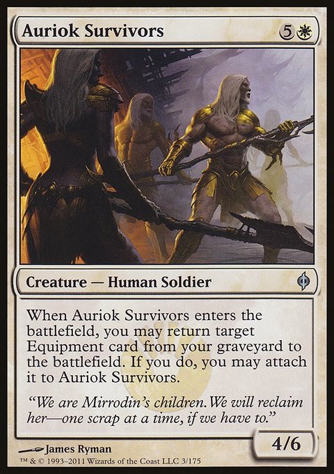 Auriok Survivors, New Phyrexia #3, Magic: The Gathering card