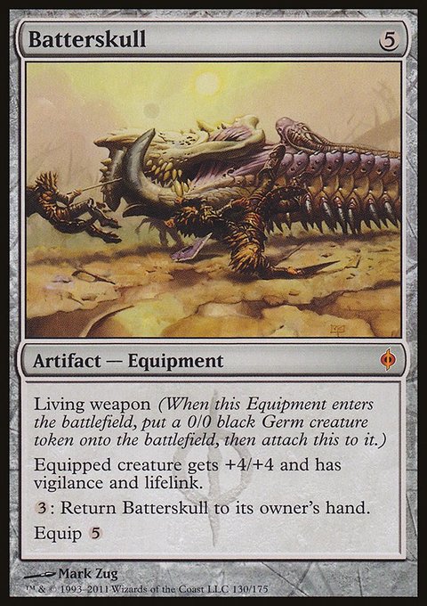 Batterskull, New Phyrexia #130, Magic: The Gathering card