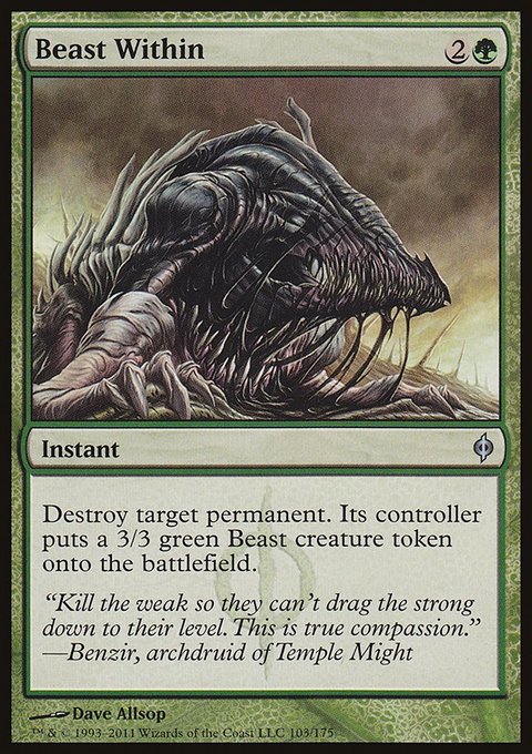 Beast Within, New Phyrexia #103, Magic: The Gathering card