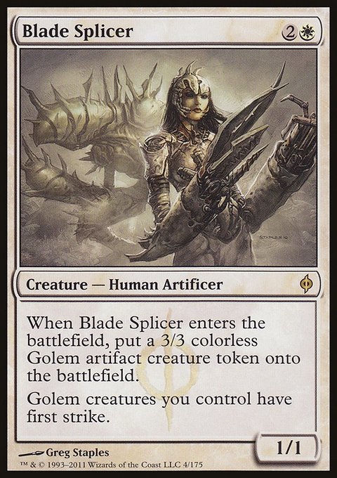 Blade Splicer, New Phyrexia #4, Magic: The Gathering card